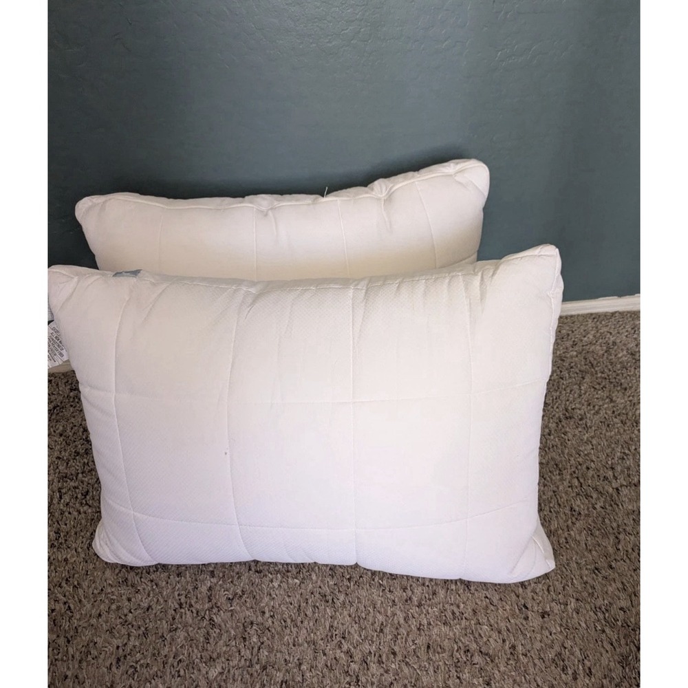 Nuzzle Adjustable Neck Pillow Set of 2 Standard White Luxury Cooling Bed Pillows